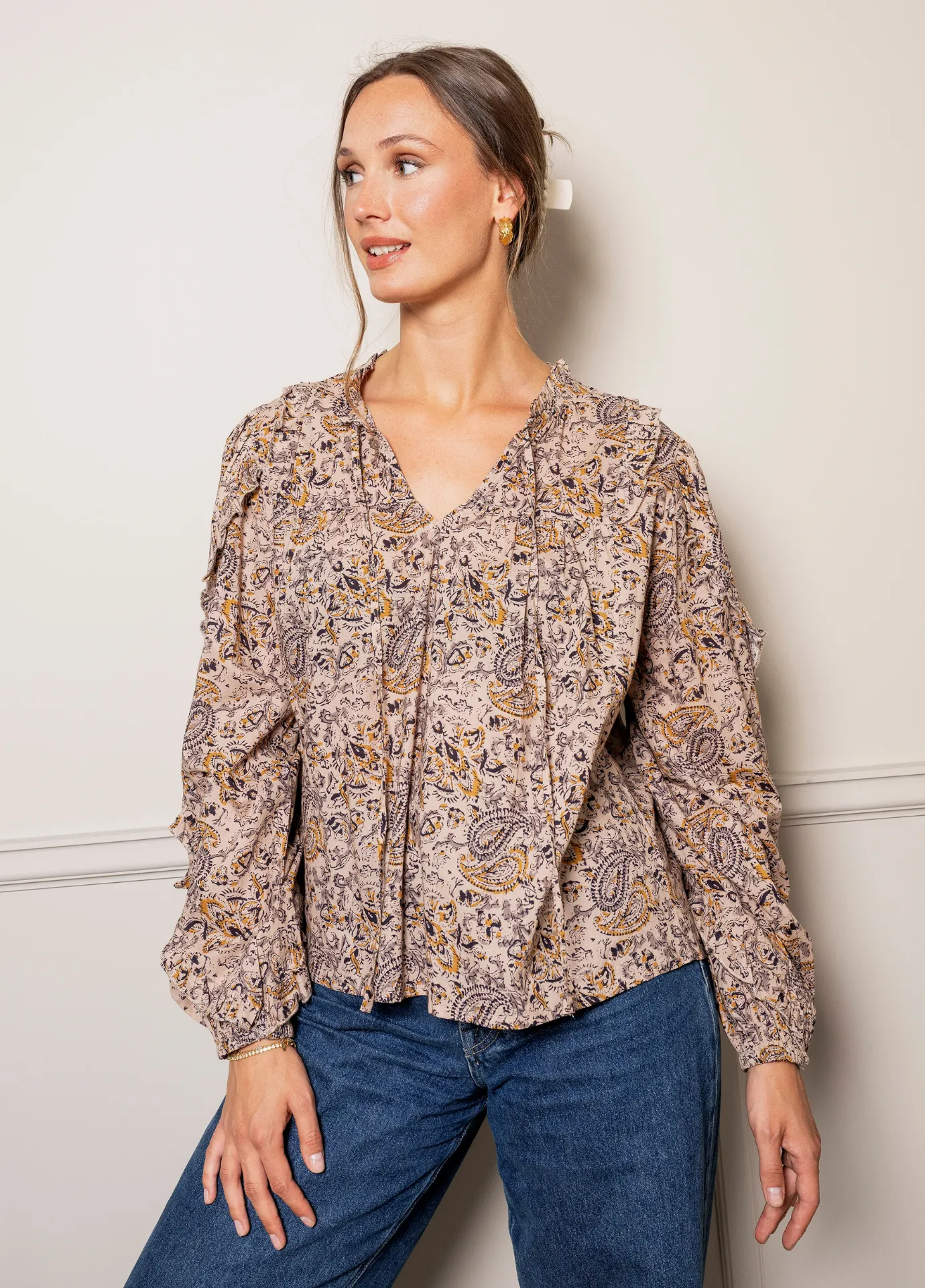 Sabina Blouse Paisley Mist