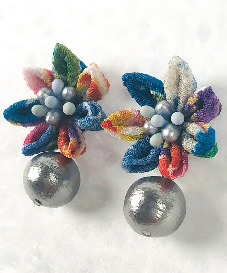 Shiki Chirimen Japanese Earrings / High Quality Surgical Steel Earrings