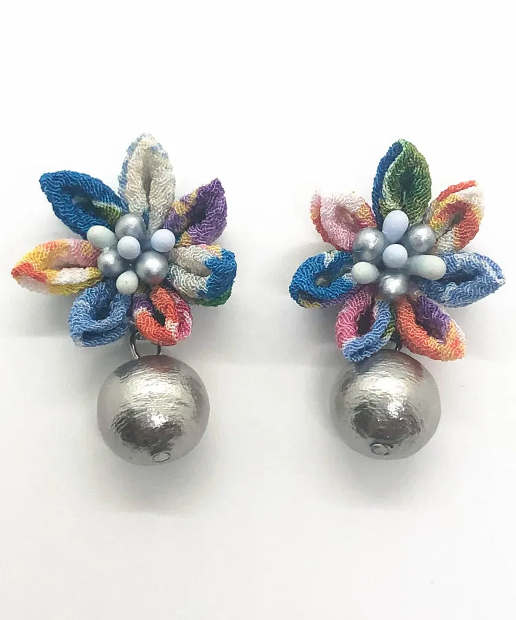 Shiki Chirimen Japanese Earrings / High Quality Surgical Steel Earrings