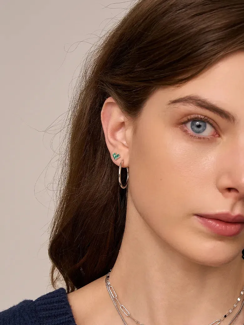 Silver Large Hoop Earrings