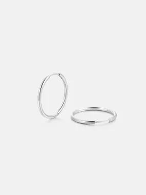 Silver Large Hoop Earrings