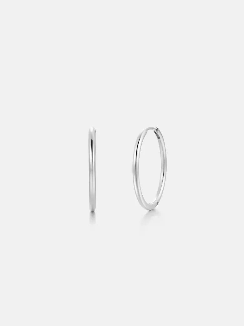 Silver Large Hoop Earrings