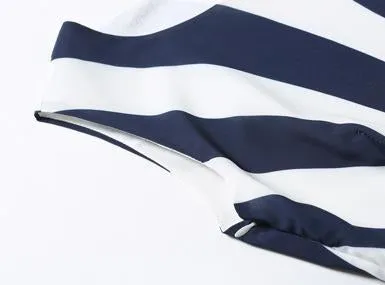 Stripe Elegant Sleeveless Casual Dress