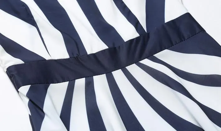 Stripe Elegant Sleeveless Casual Dress