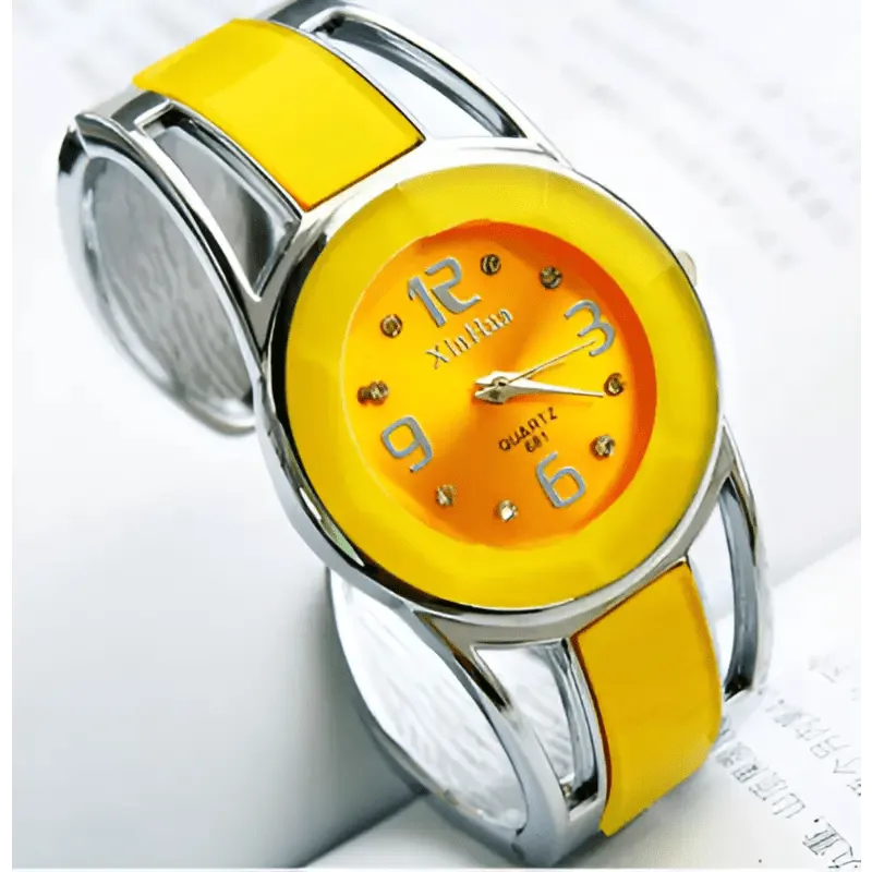 Stylish Ladies Bracelet Watch with Quartz Movement & Trendy Colors