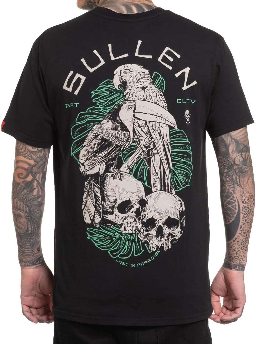 Sullen Men's Birds of Paradise Choloha Capsule Tattoo Lifestyle Graphic Premium Short Sleeve Tee