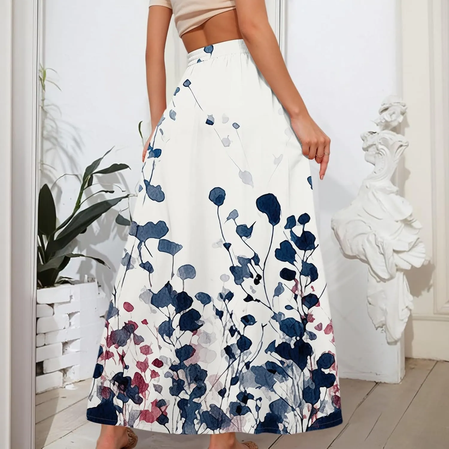 Summer Skirts for Women, Maxi Vacation Elegantes Beach Boho Womens Skirts