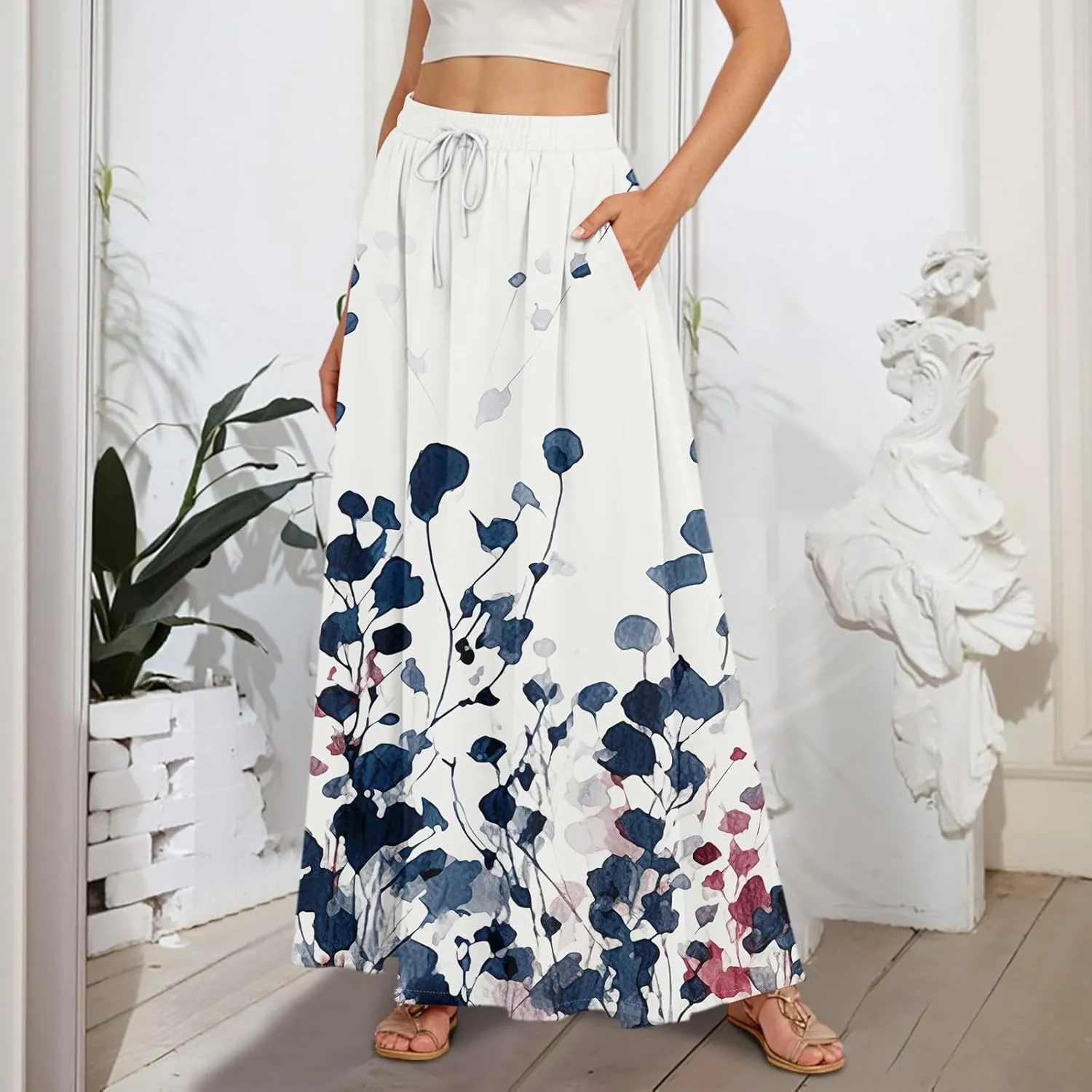 Summer Skirts for Women, Maxi Vacation Elegantes Beach Boho Womens Skirts