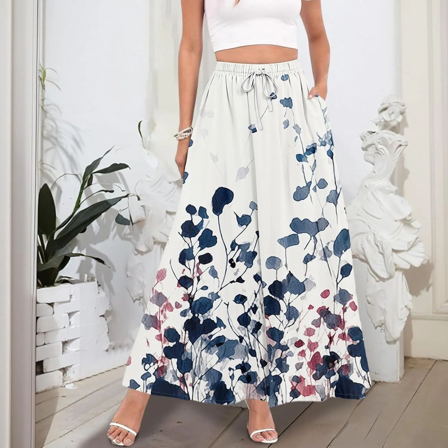 Summer Skirts for Women, Maxi Vacation Elegantes Beach Boho Womens Skirts