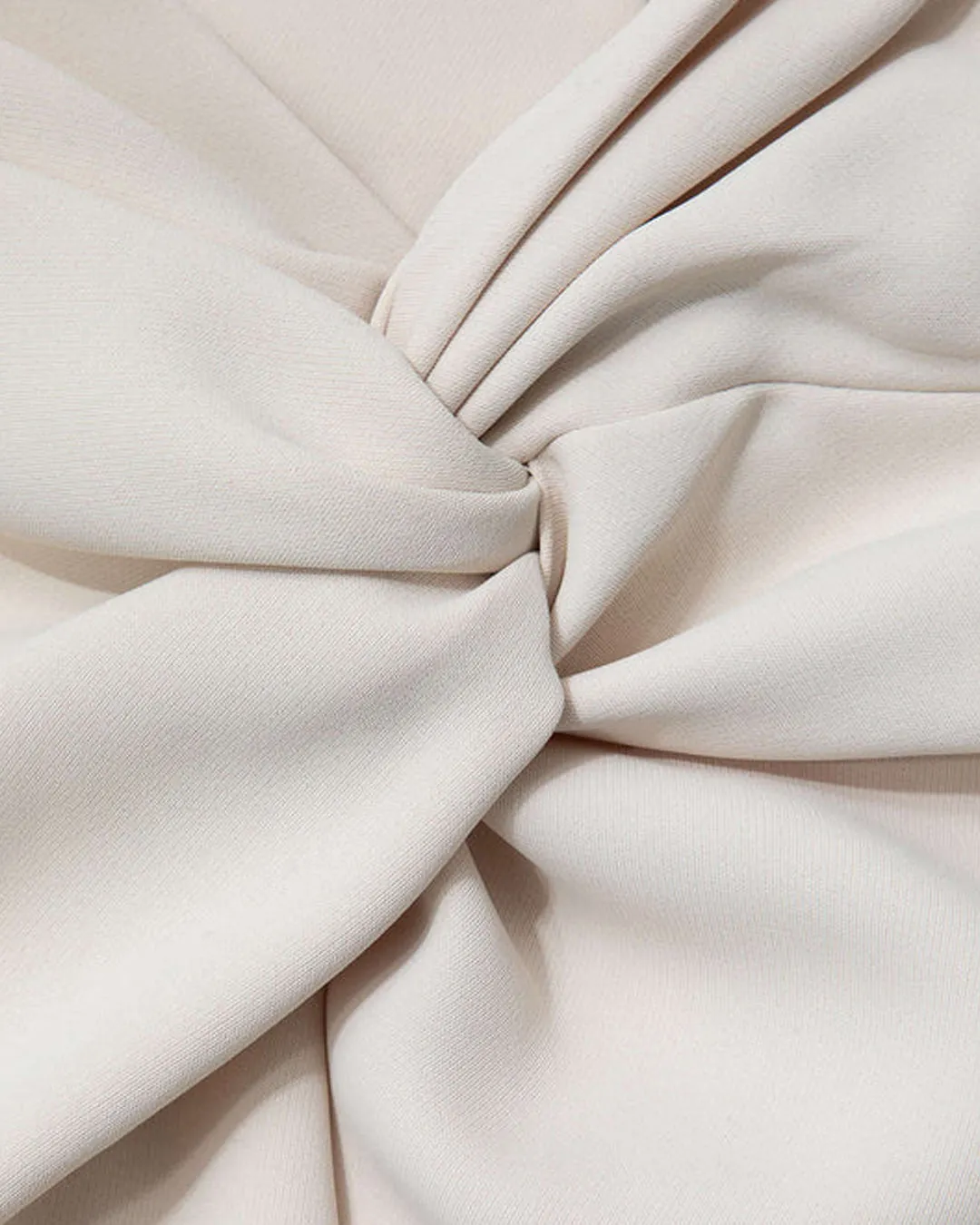 Twisted Twill Midi Skirt