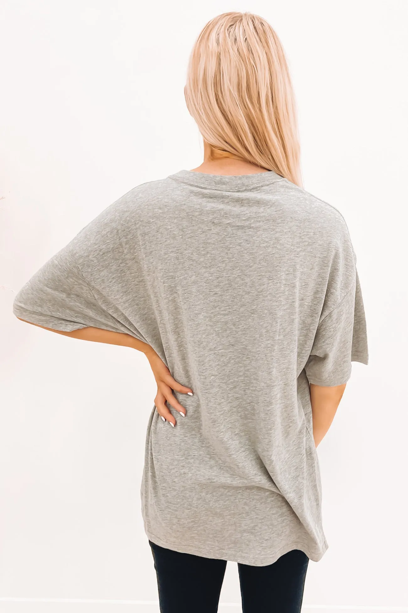 Varsity Relaxed Tee Grey Marle