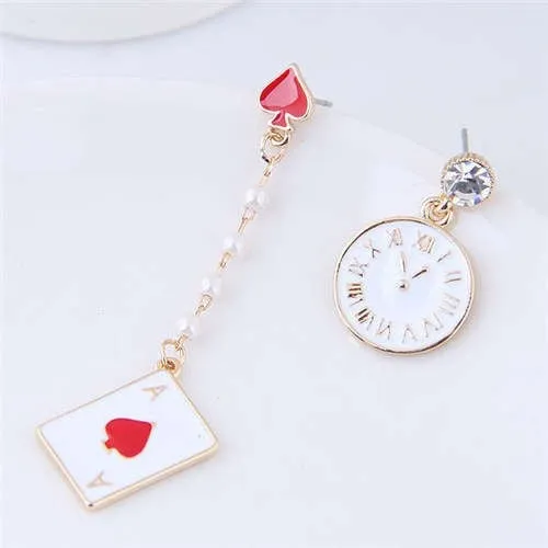 White Chronos Chic Statement Earrings