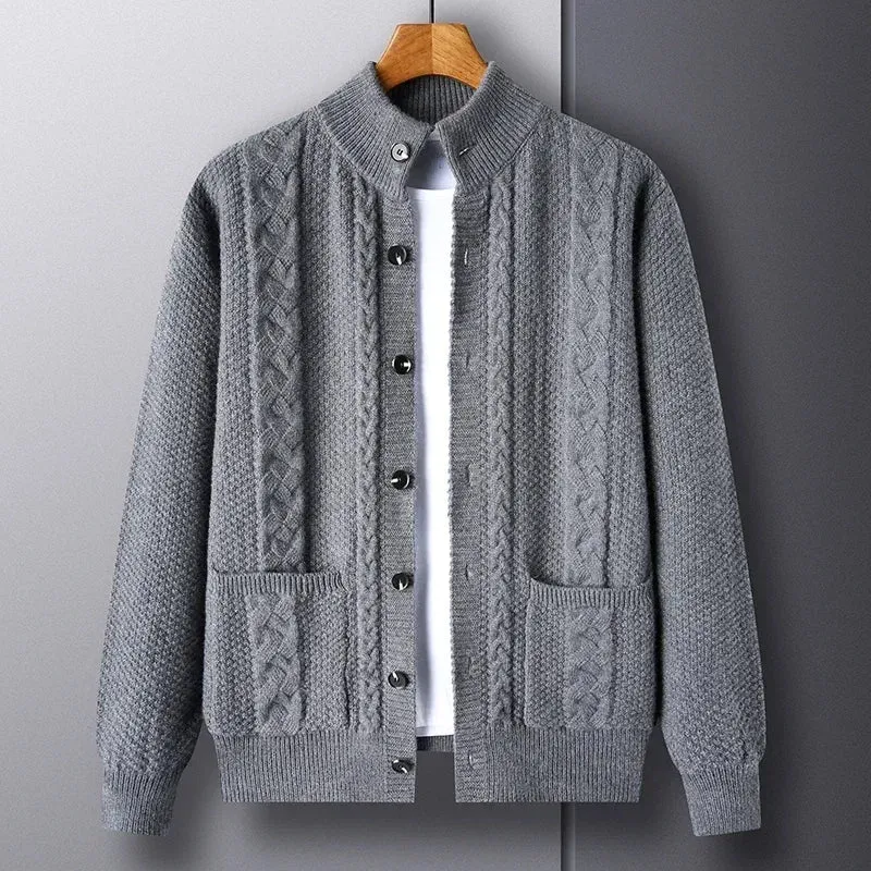 Wisland Plaid Wool Cardigan