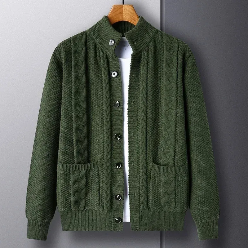Wisland Plaid Wool Cardigan