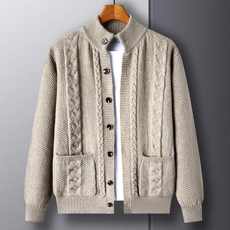 Wisland Plaid Wool Cardigan