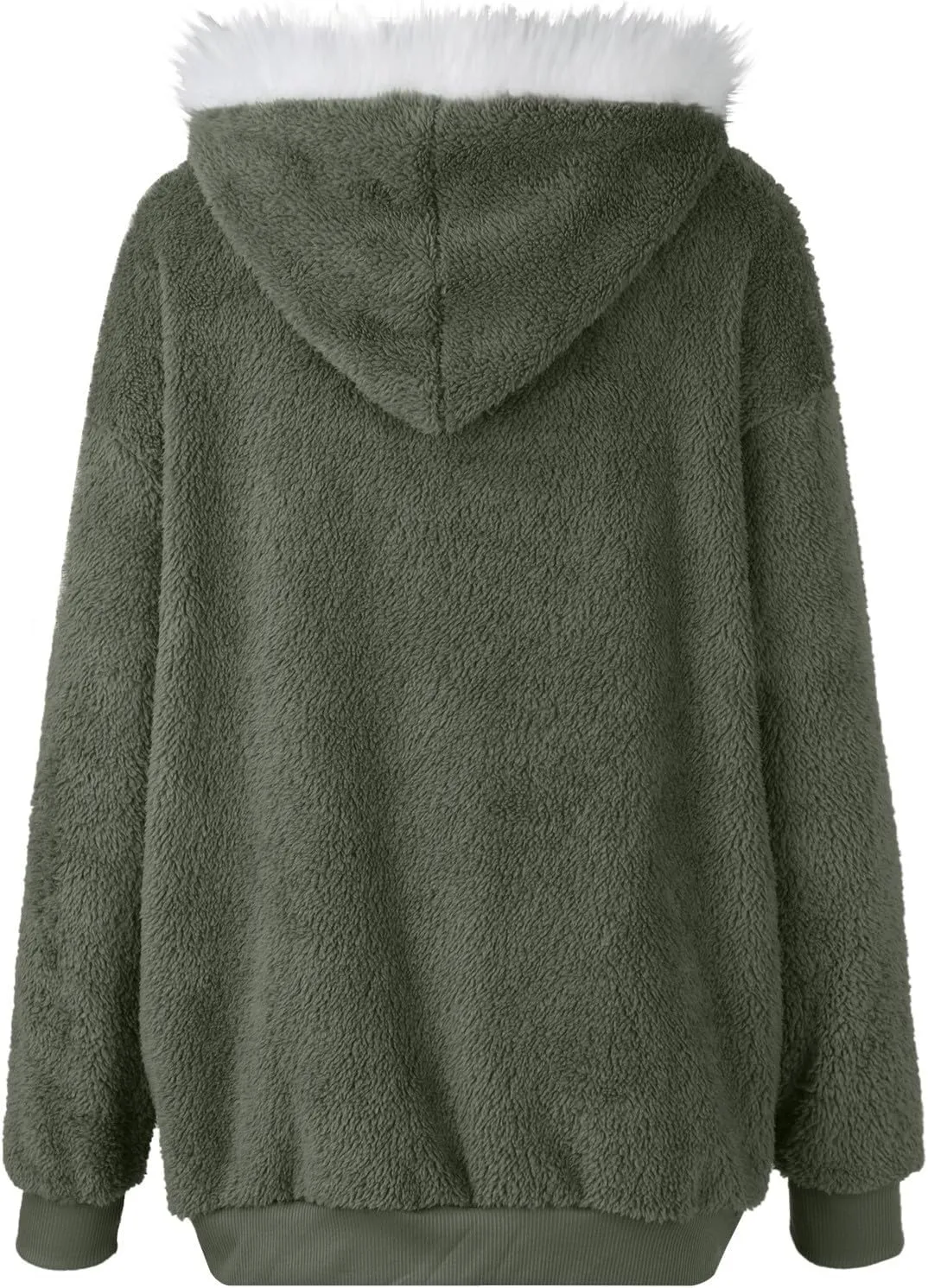 Womens Coat 2023 Plush Sweatshirt Fuzzy Winter Fleece Warm Hoodie Outwear Fashion Plus Size Sharpa Jacket