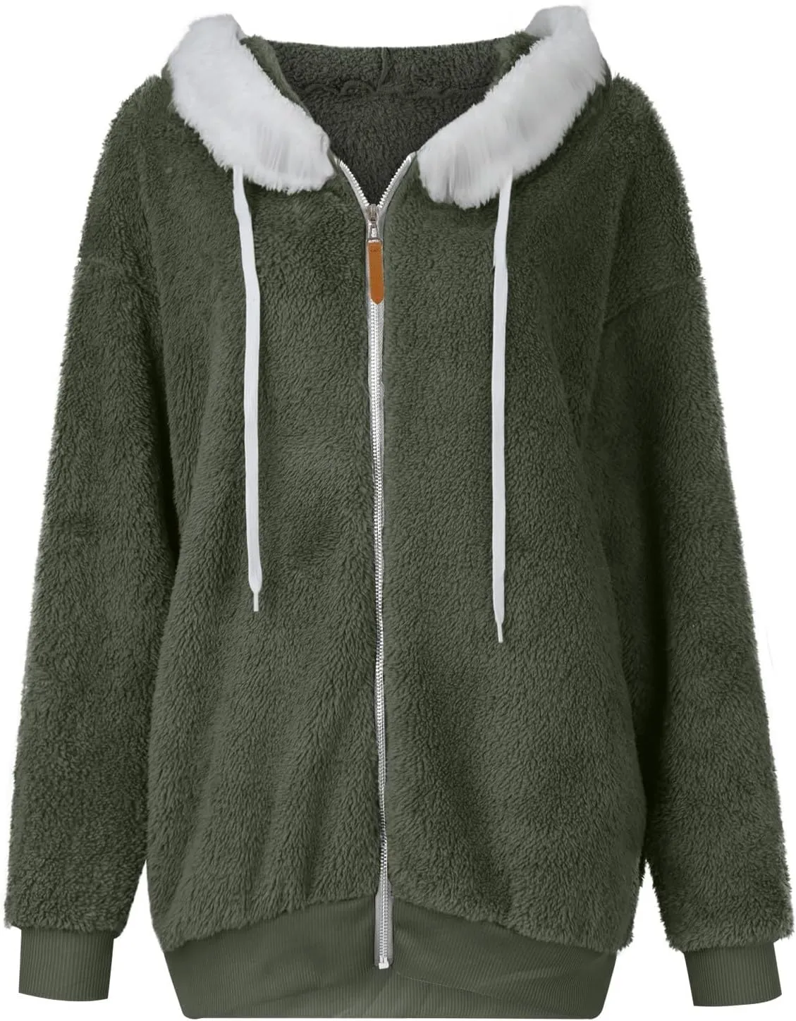 Womens Coat 2023 Plush Sweatshirt Fuzzy Winter Fleece Warm Hoodie Outwear Fashion Plus Size Sharpa Jacket