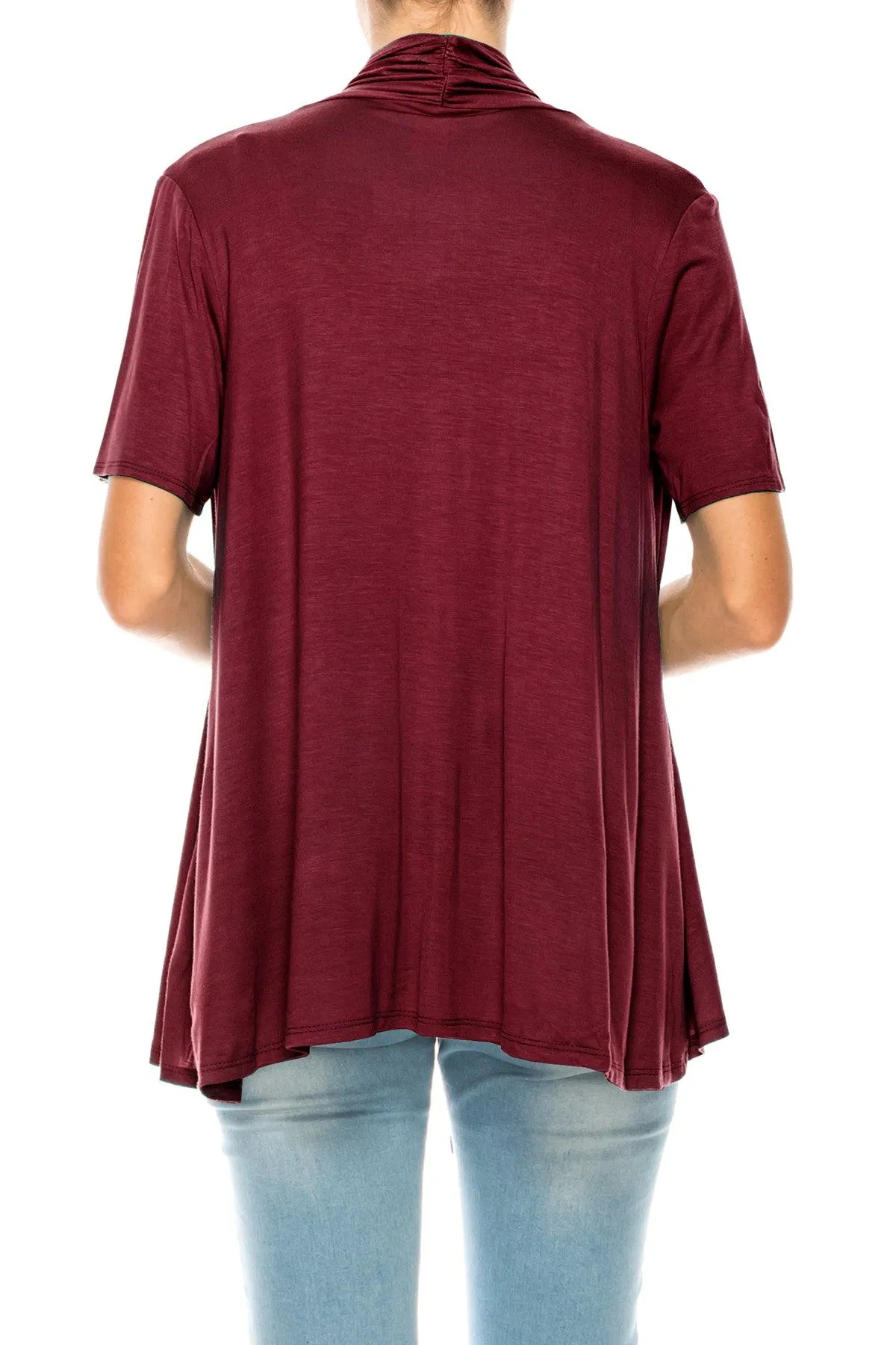 Women's Short Sleeve Open Front Cardigan