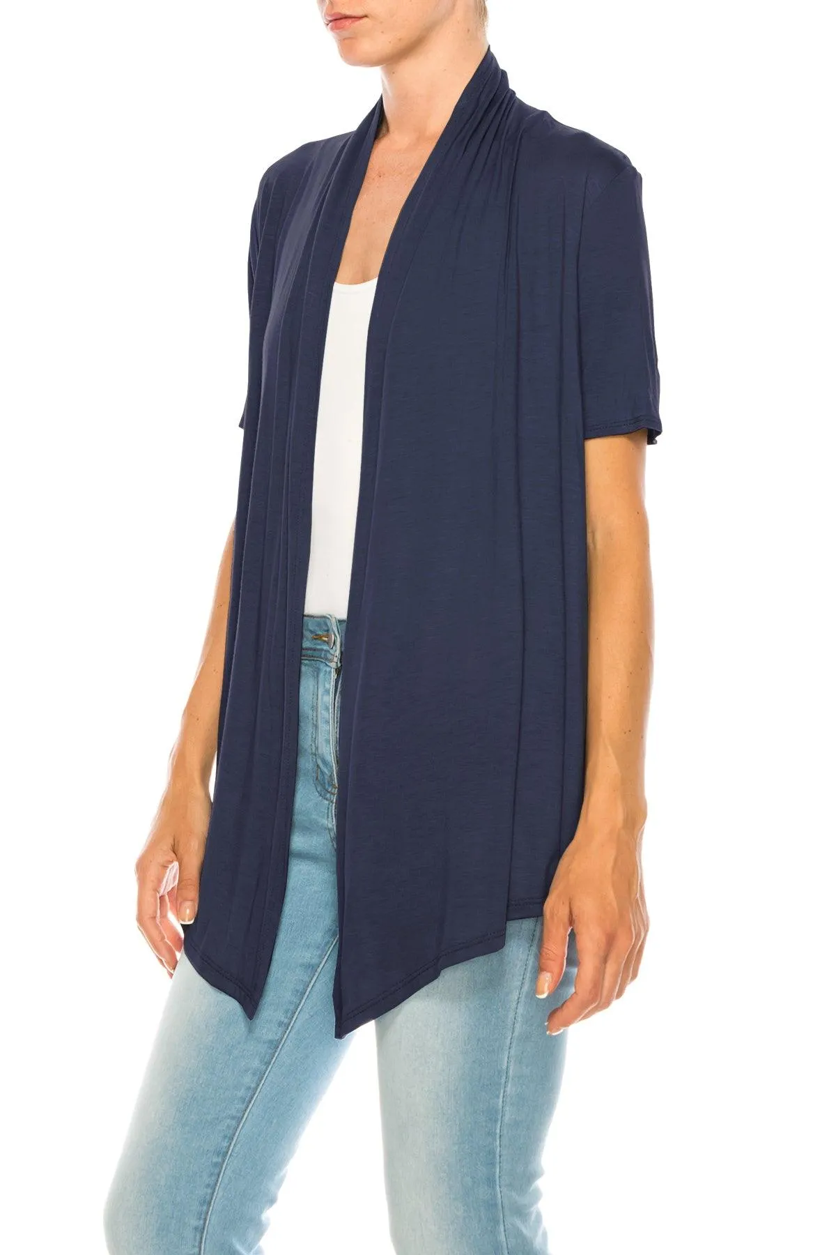 Women's Short Sleeve Open Front Cardigan