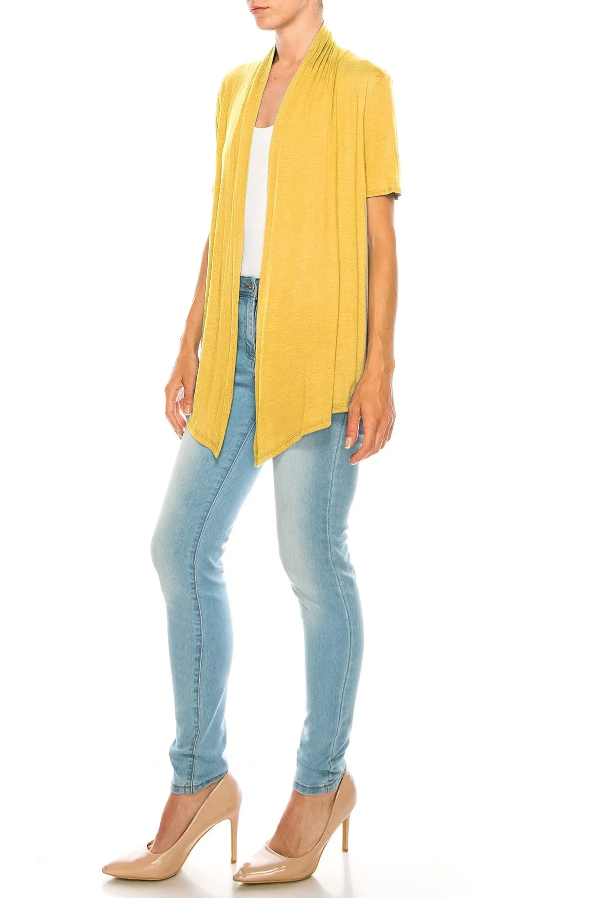 Women's Short Sleeve Open Front Cardigan