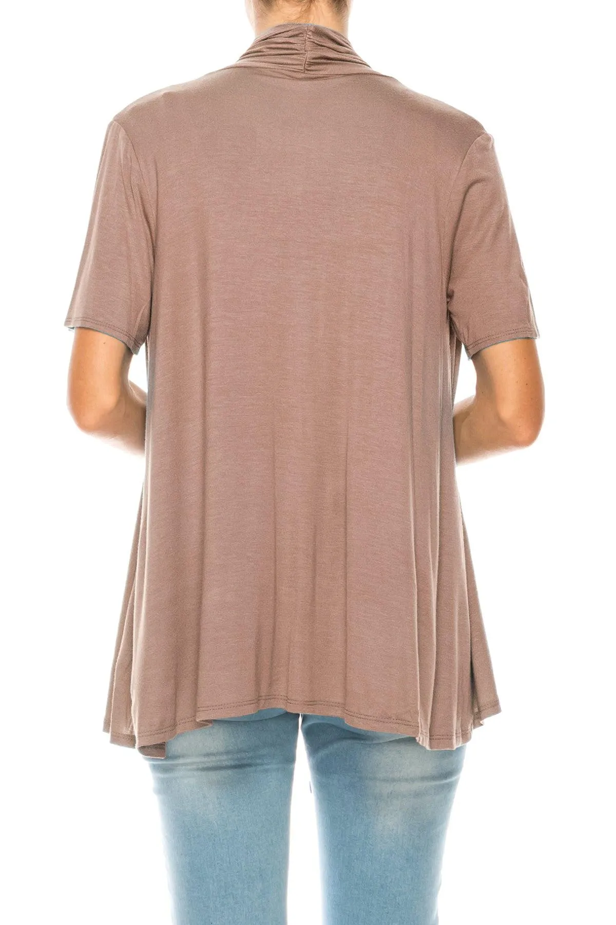 Women's Short Sleeve Open Front Cardigan