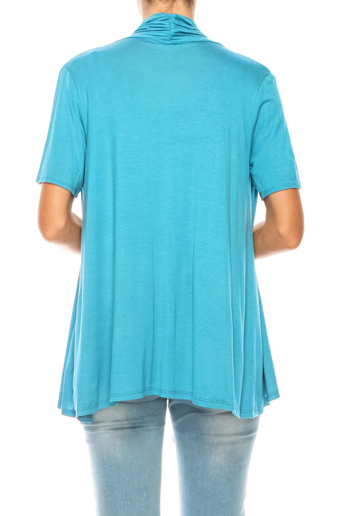 Women's Short Sleeve Open Front Cardigan