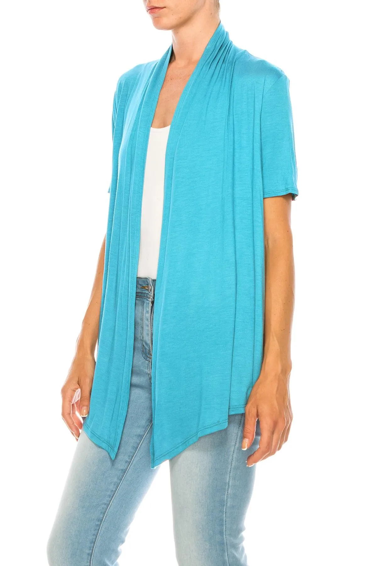 Women's Short Sleeve Open Front Cardigan