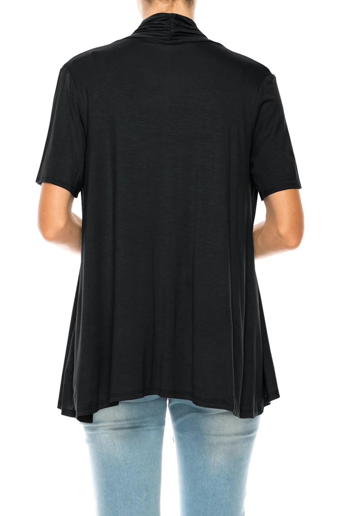 Women's Short Sleeve Open Front Cardigan