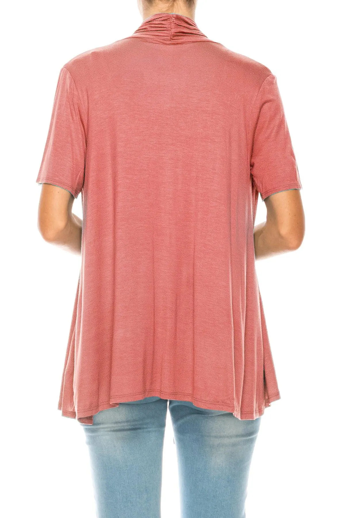 Women's Short Sleeve Open Front Cardigan