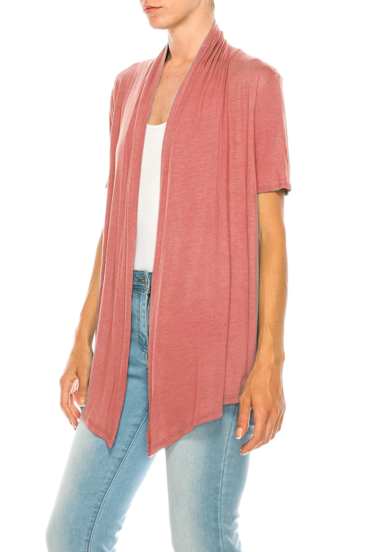 Women's Short Sleeve Open Front Cardigan