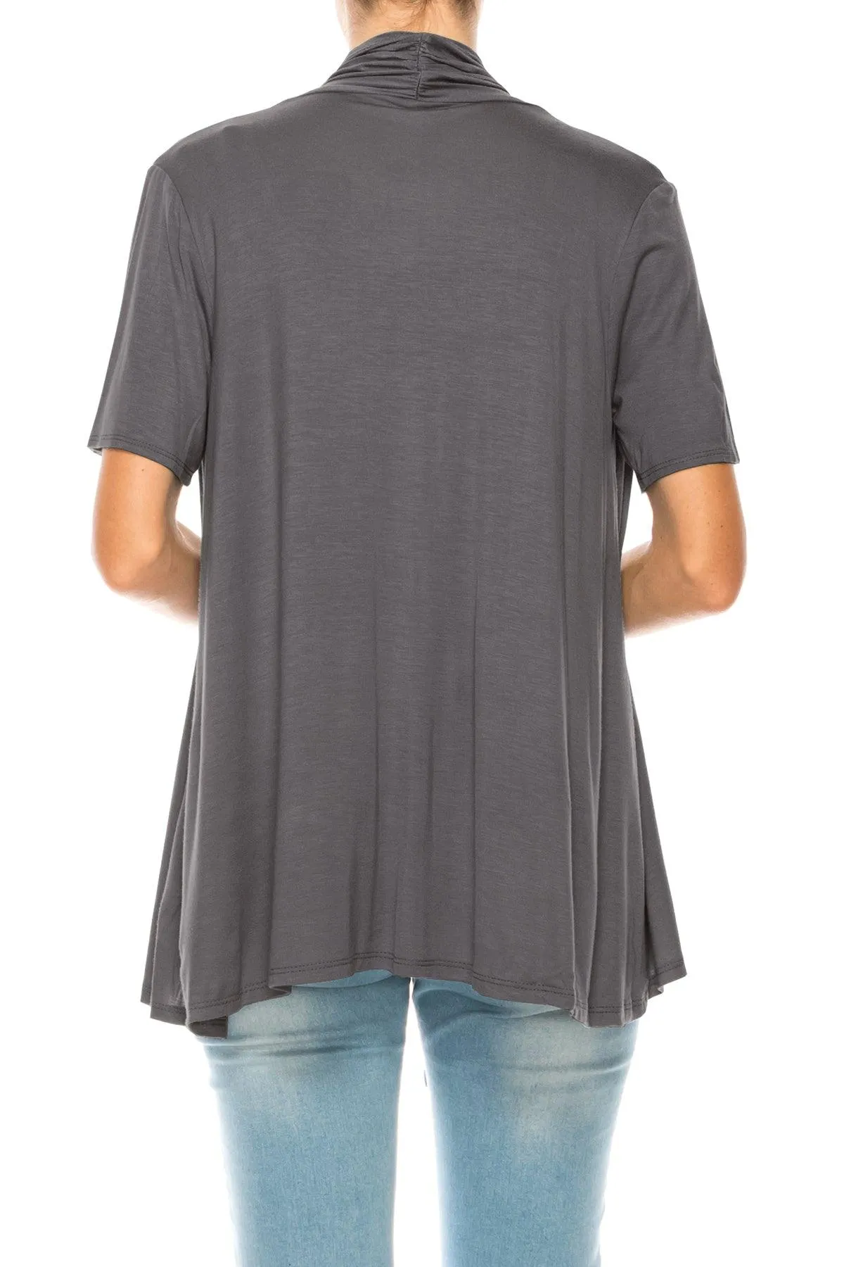 Women's Short Sleeve Open Front Cardigan
