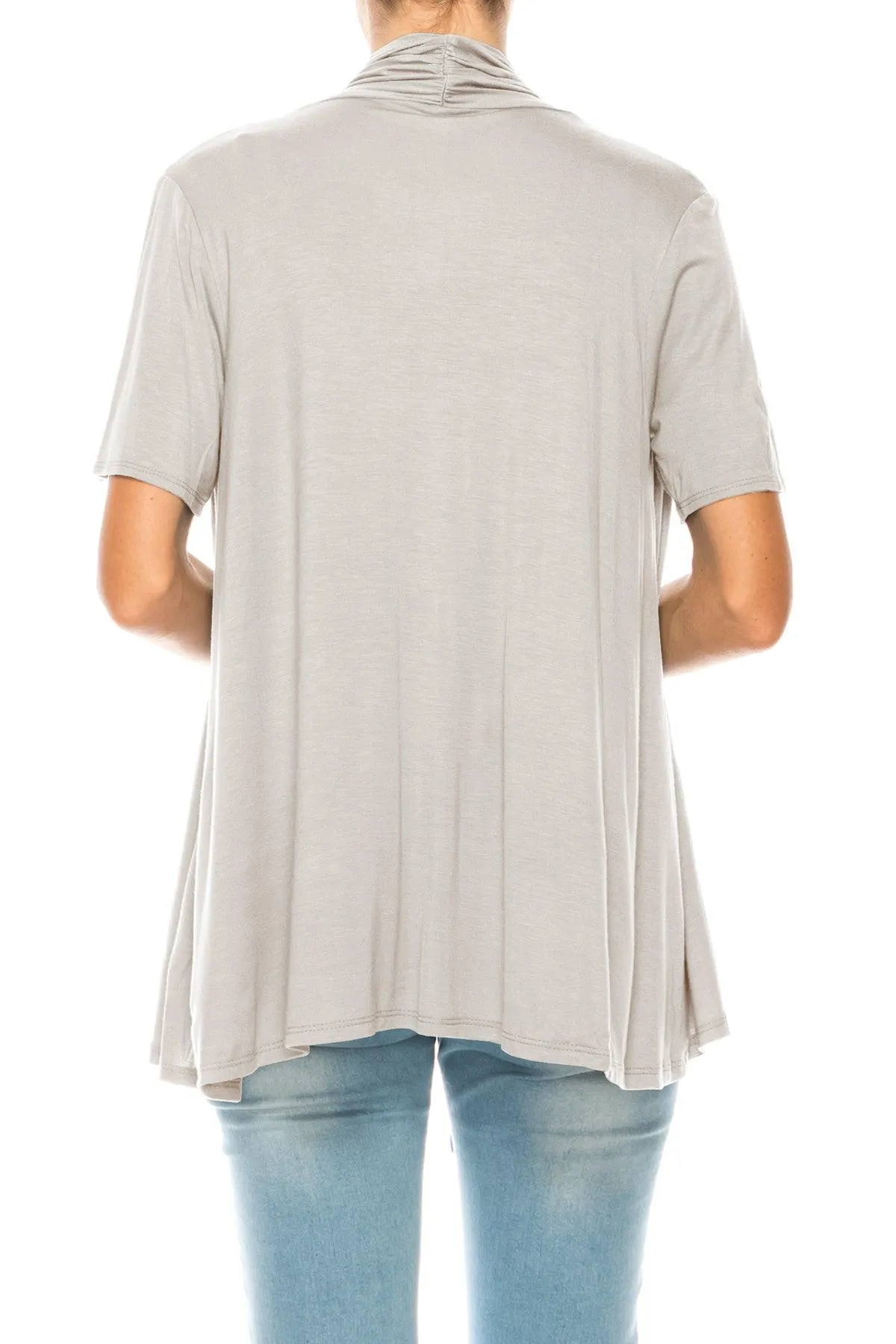 Women's Short Sleeve Open Front Cardigan