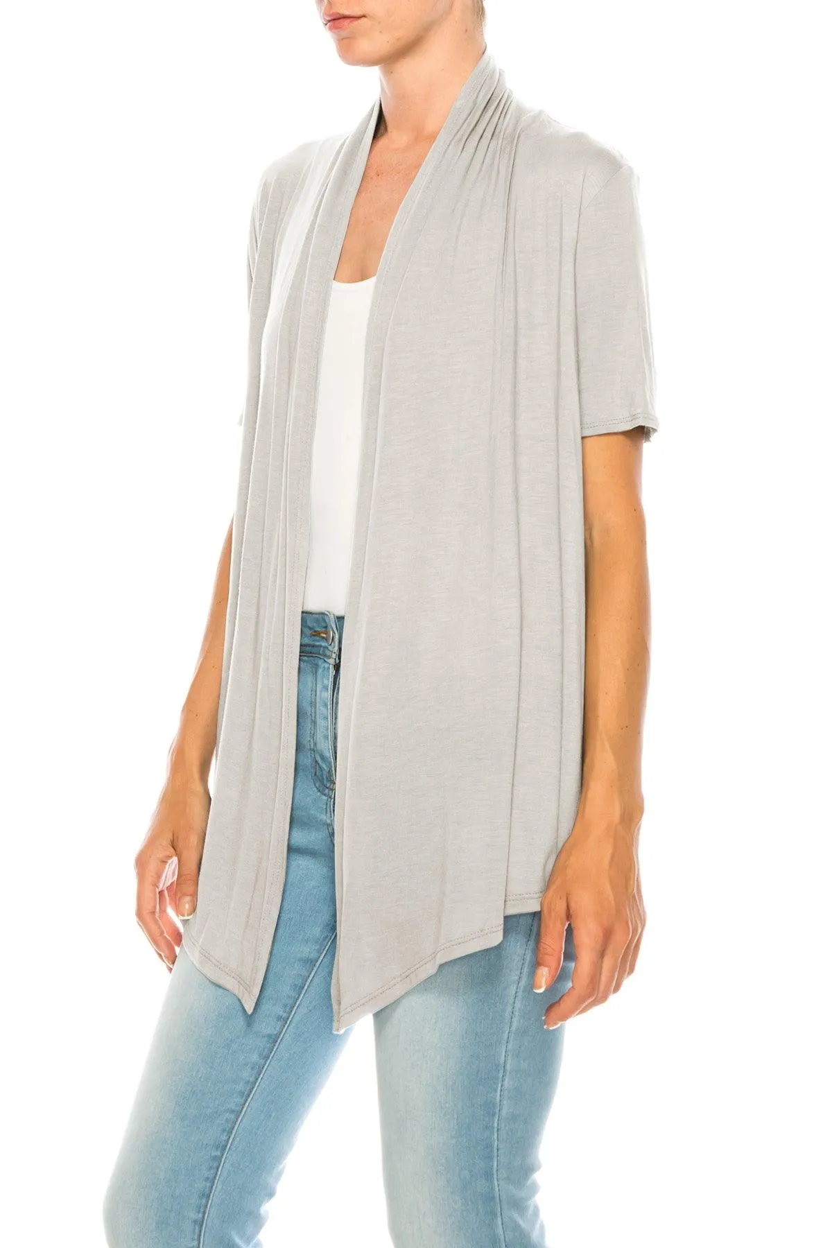 Women's Short Sleeve Open Front Cardigan