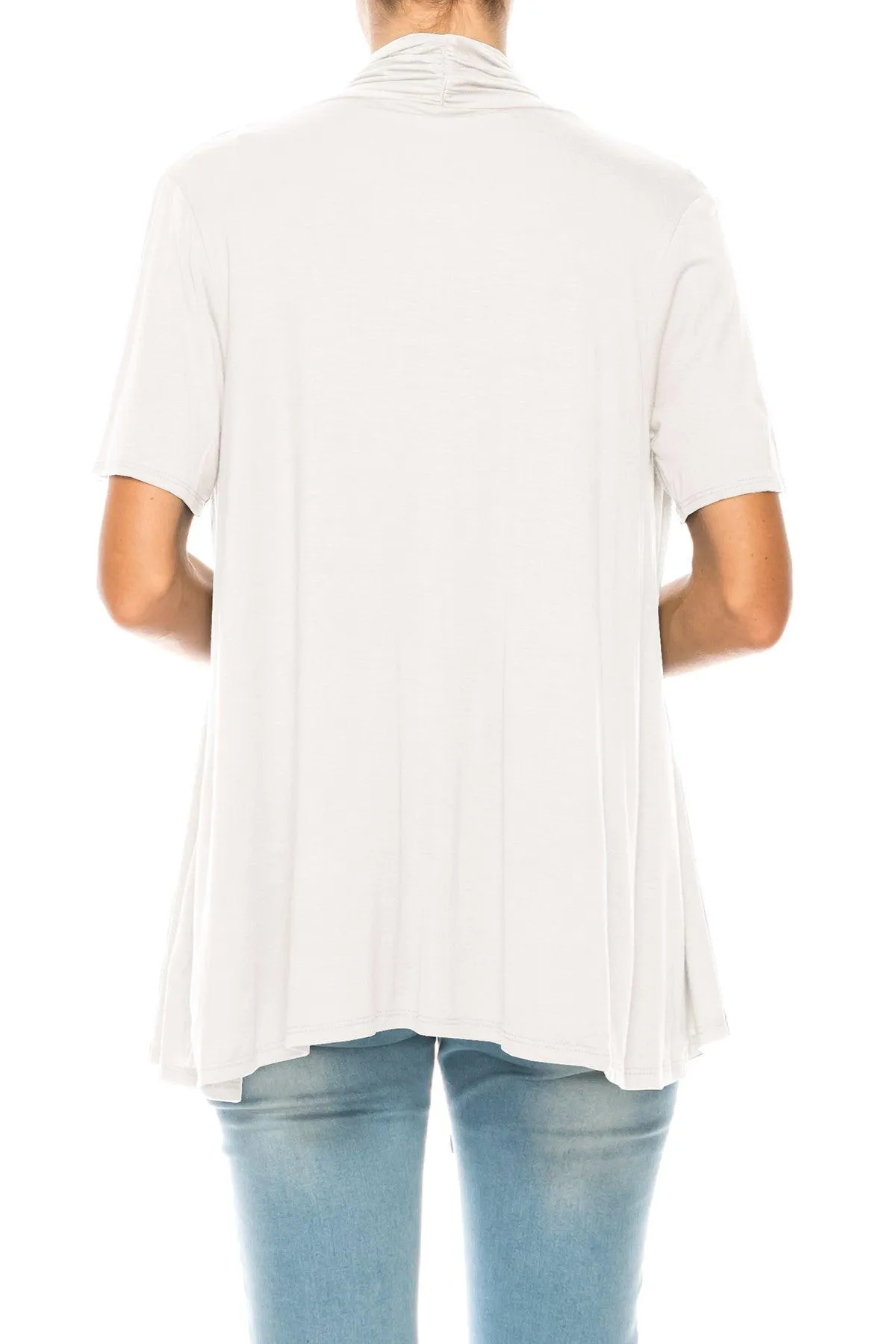 Women's Short Sleeve Open Front Cardigan