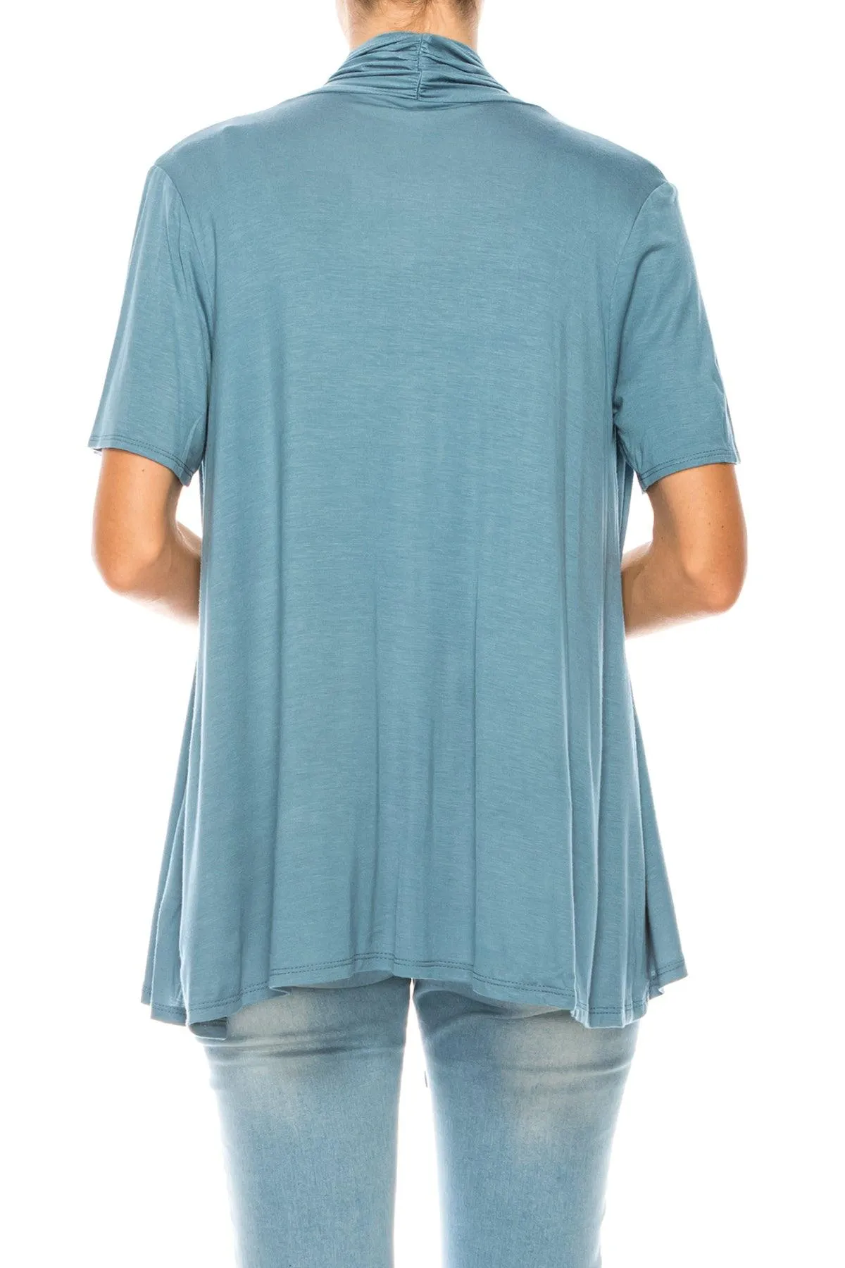 Women's Short Sleeve Open Front Cardigan