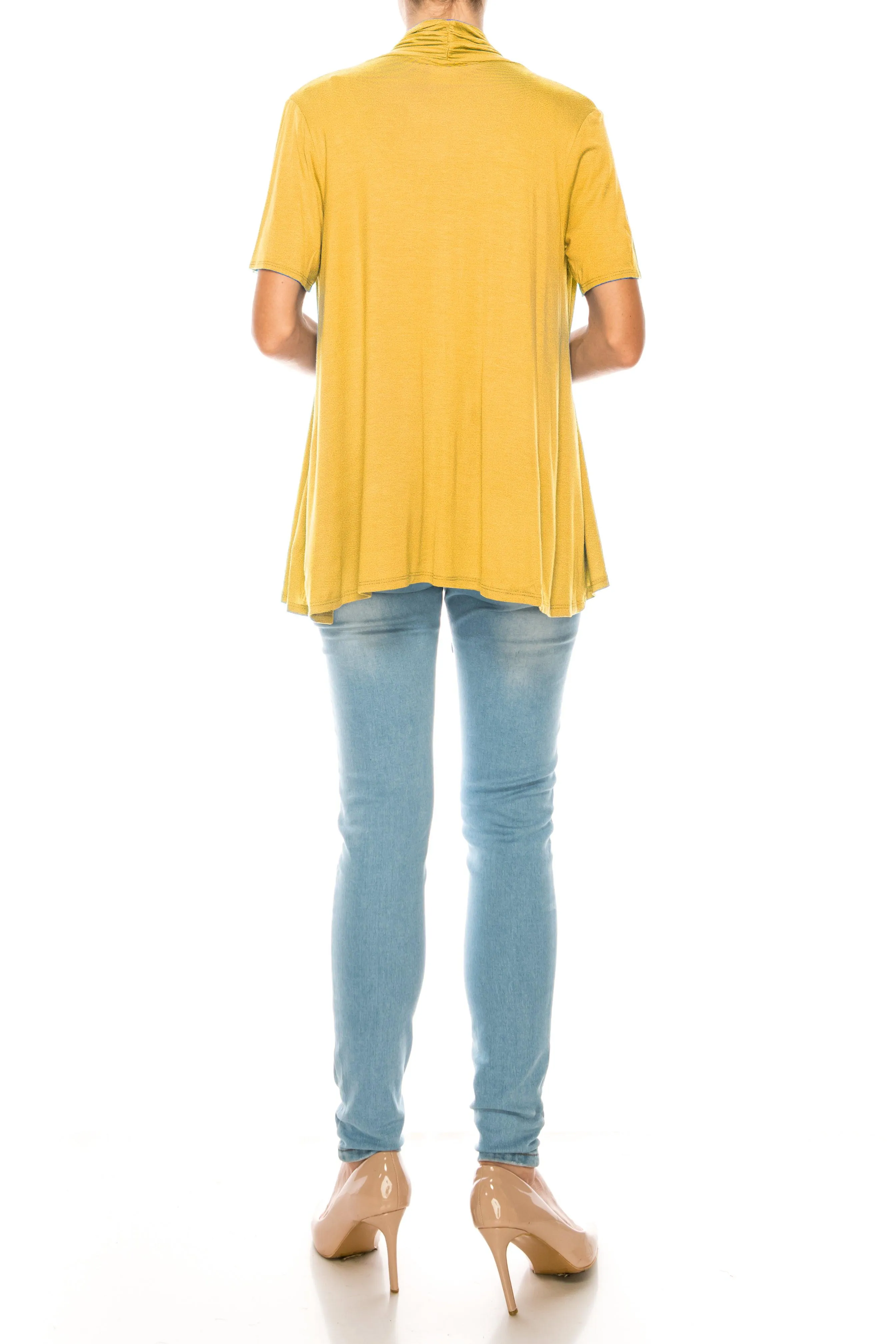 Women's Short Sleeve Open Front Cardigan