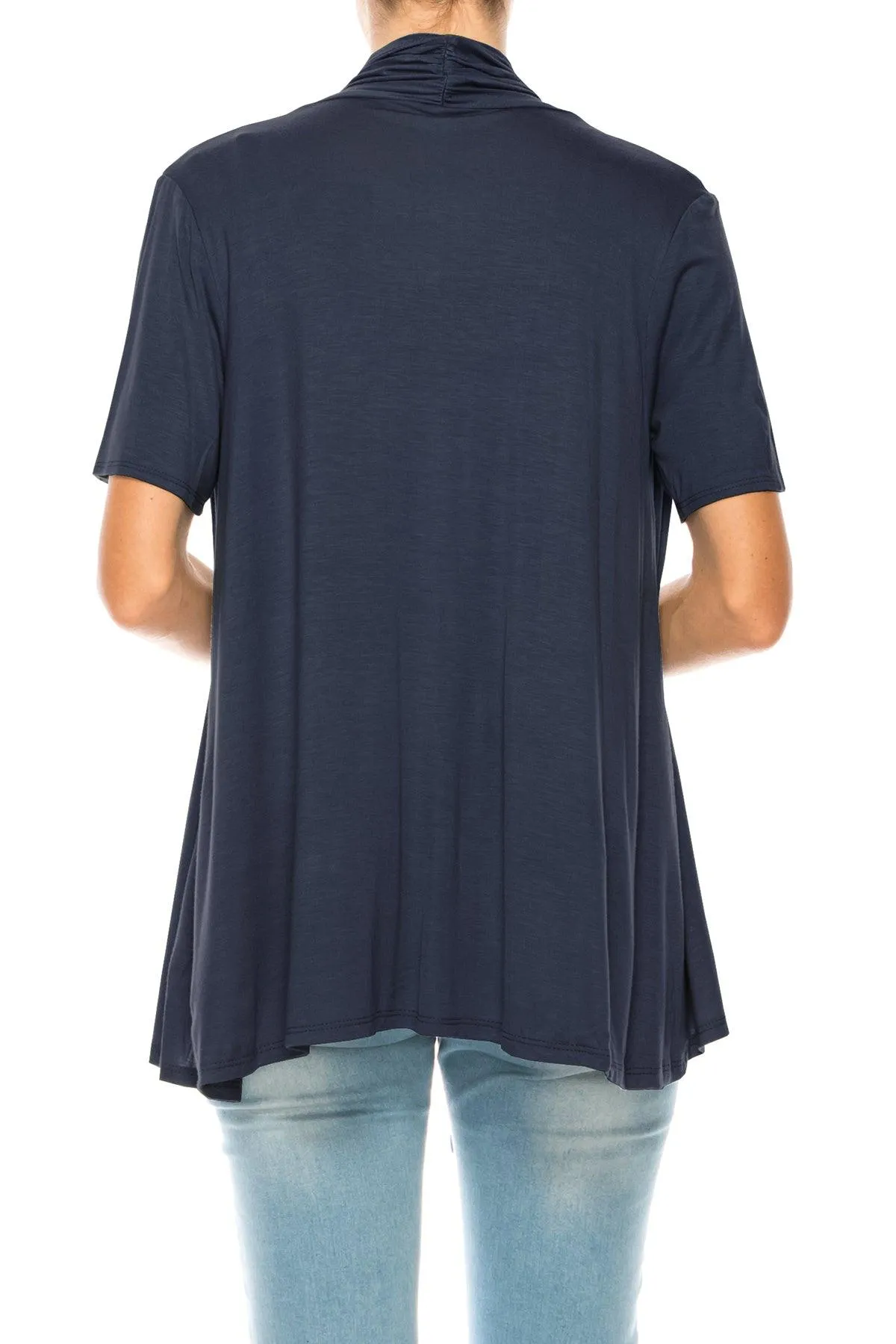 Women's Short Sleeve Open Front Cardigan