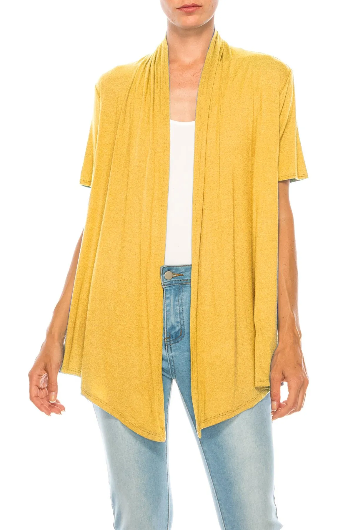 Women's Short Sleeve Open Front Cardigan