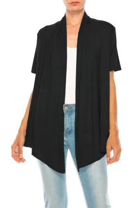 Women's Short Sleeve Open Front Cardigan